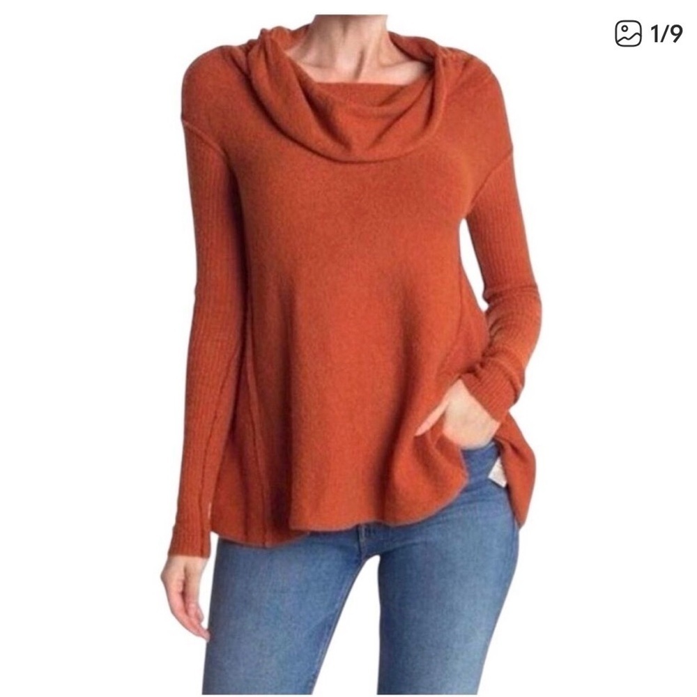 Free People Strawberry Fields Rust Sweater